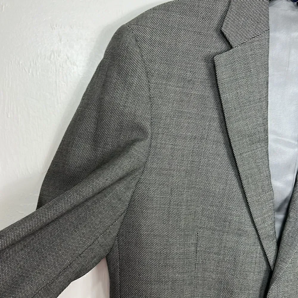 Tommy Hilfiger Wool Gray Two Button Closure Blazer Size L 40